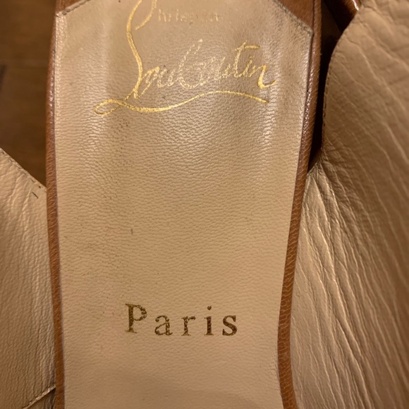 Christian Louboutin Tan Slingback Sandals - Picture 3 of 10